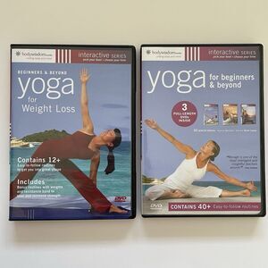 Body Wisdom Lot of 2 DVDs Yoga for Weight Loss and Yoga for Stress Relief